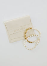 Load image into Gallery viewer, Pearl : 14k Gold Filled Sun + Moon || Stretch Bracelets