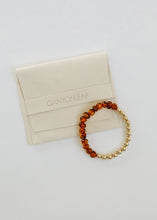 Load image into Gallery viewer, Baltic Sea Amber : 14k Gold Filled Beaded Sun + Moon || Adult Bracelets