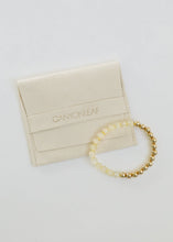 Load image into Gallery viewer, Citrine Gemstone + 14K Gold Filled Beaded Stretch Bracelet