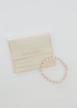 Load image into Gallery viewer, Rose Quartz : 14k Gold Filled Sun + Moon || Stretch Bracelets