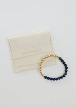 Load image into Gallery viewer, Lapis Lazuli : 14k Gold Filled Beaded Sun + Moon || Stretch Bracelets