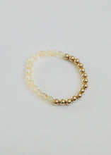 Load image into Gallery viewer, Citrine Gemstone + 14K Gold Filled Beaded Stretch Bracelet
