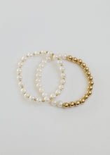 Load image into Gallery viewer, Pearl : 14k Gold Filled Sun + Moon || Stretch Bracelets