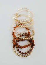 Load image into Gallery viewer, Citrine Gemstone + 14K Gold Filled Beaded Stretch Bracelet