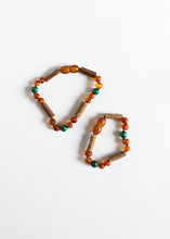 Load image into Gallery viewer, Hazelwood || Raw Cognac Baltic Amber + Malachite || Anklet or Bracelet