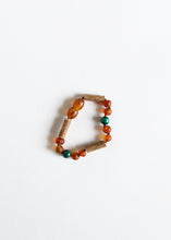Load image into Gallery viewer, Hazelwood || Raw Cognac Baltic Amber + Malachite || Anklet or Bracelet