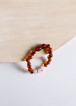 Load image into Gallery viewer, Polished Cognac Baltic Amber + Rose Quartz || Anklet or Bracelet