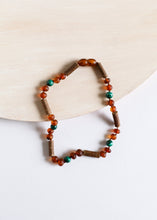 Load image into Gallery viewer, Hazelwood || Raw Cognac Baltic Amber + Malachite || Necklace