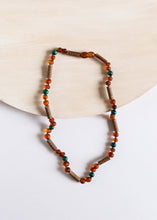 Load image into Gallery viewer, Hazelwood || Raw Cognac Baltic Amber + Malachite || Necklace