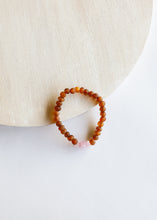 Load image into Gallery viewer, Raw Cognac Baltic Amber + Raw Rose Quartz || Adult Bracelet