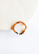 Load image into Gallery viewer, Raw Cognac Baltic Amber || Lava + Jade + Agate || Adult Bracelet