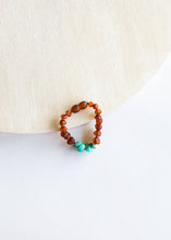 Load image into Gallery viewer, Raw Cognac Baltic Amber + Raw Amazonite || Anklet or Bracelet