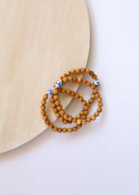 Load image into Gallery viewer, Cypress Wood || 14K Gold Filled + Vintage Flowers || Beaded Bracelet