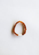 Load image into Gallery viewer, Raw Cognac Baltic Amber + Pearls || Adult Bracelet
