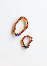 Load image into Gallery viewer, Raw Cognac Baltic Amber + Lapis Lazuli || Bracelet Set