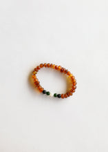 Load image into Gallery viewer, Raw Cognac Baltic Amber || Lava + Jade + Agate || Adult Bracelet