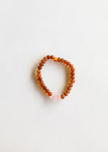 Load image into Gallery viewer, Raw Cognac Baltic Amber + Raw Rose Quartz || Adult Bracelet