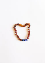 Load image into Gallery viewer, Raw Cognac Baltic Amber + Lapis Lazuli || Anklet or Bracelet