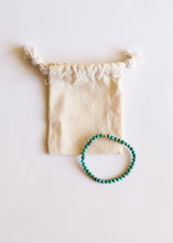 Load image into Gallery viewer, Natural Turquoise + 14K Gold Filled || Beaded Stretch Bracelet
