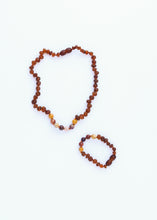 Load image into Gallery viewer, Raw Cognac Baltic Amber + Mookaite Jasper || Necklace
