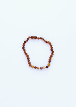 Load image into Gallery viewer, Raw Cognac Baltic Amber + Mookaite Jasper || Anklet or Bracelet