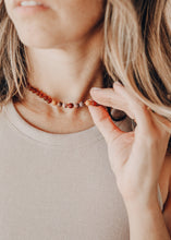 Load image into Gallery viewer, Raw Cognac Baltic Amber + Mookaite Jasper || Necklace