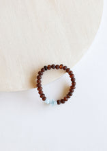 Load image into Gallery viewer, Raw Cognac Baltic Amber + Aquamarine || Adult Bracelet