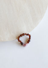 Load image into Gallery viewer, Raw Cognac Baltic Amber + Raw Rose Quartz || Bracelet Set