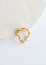 Load image into Gallery viewer, Raw Honey Baltic Amber + Rose Quartz || Anklet or Bracelet
