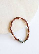 Load image into Gallery viewer, Raw Cognac Baltic Amber + Turquoise Jasper || Necklace