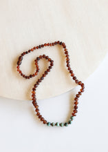 Load image into Gallery viewer, Raw Cognac Baltic Amber + Turquoise Jasper || Necklace Set