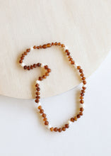 Load image into Gallery viewer, Raw Cognac Baltic Amber + Pearl Halo || Necklace