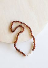 Load image into Gallery viewer, Raw Cognac Baltic Amber + Moonstone || Necklace