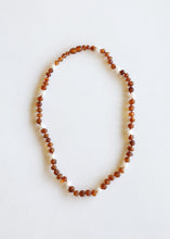 Load image into Gallery viewer, Raw Cognac Baltic Amber + Pearl Halo || Necklace