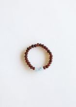 Load image into Gallery viewer, Raw Cognac Baltic Amber + Aquamarine || Adult Bracelet