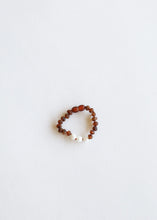 Load image into Gallery viewer, Raw Cognac Baltic Amber + Pearls || Anklet or Bracelet
