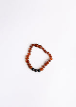 Load image into Gallery viewer, Raw Cognac Baltic Amber + Shungite || Anklet or Bracelet