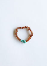 Load image into Gallery viewer, Raw Cognac Baltic Amber + Raw Amazonite || Adult Bracelet
