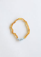 Load image into Gallery viewer, Raw Honey Baltic Amber + Aquamarine || Necklace