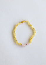 Load image into Gallery viewer, Raw Honey Baltic Amber + Rose Quartz || Necklace