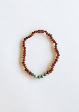 Load image into Gallery viewer, Raw Cognac Baltic Amber + Turquoise Jasper || Necklace