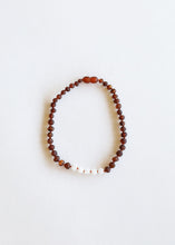 Load image into Gallery viewer, Raw Cognac Baltic Amber + Moonstone || Necklace