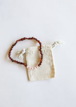 Load image into Gallery viewer, Raw Cognac Baltic Amber + Rose Quartz || Necklace