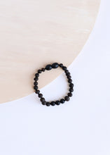 Load image into Gallery viewer, Raw Black Baltic Amber + Shungite || Anklet or Bracelet