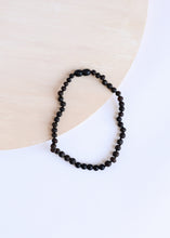 Load image into Gallery viewer, Raw Black Baltic Amber + Shungite Necklace