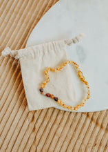 Load image into Gallery viewer, Raw Honey Baltic Amber + Mookaite Jasper || Anklet or Bracelet