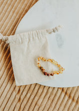 Load image into Gallery viewer, Raw Honey Baltic Amber + Mookaite Jasper || Anklet or Bracelet