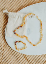 Load image into Gallery viewer, Raw Honey Baltic Amber + Mookaite Jasper || Necklace