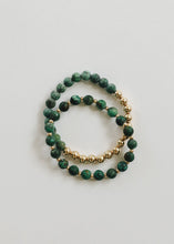 Load image into Gallery viewer, Turquoise Jasper :14k Gold Filled Sun + Moon || Adult Bracelets