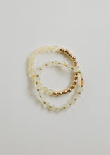 Load image into Gallery viewer, Citrine Gemstone + 14K Gold Filled Beaded Stretch Bracelet